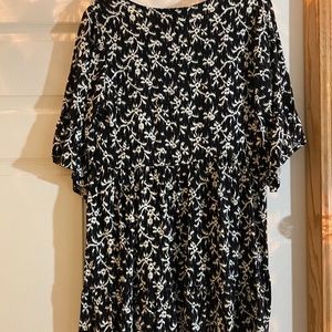 Patterned Babydoll Dress